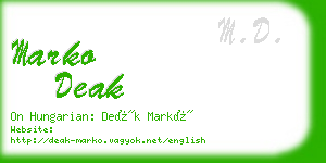 marko deak business card